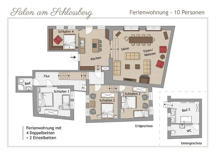 Salon Am Schlossberg 公寓 奎德林堡